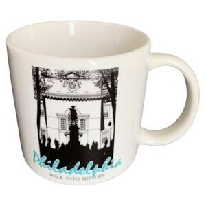 Philadelphia Walk Into History Coffee Mug Architecture White Black Souvenir